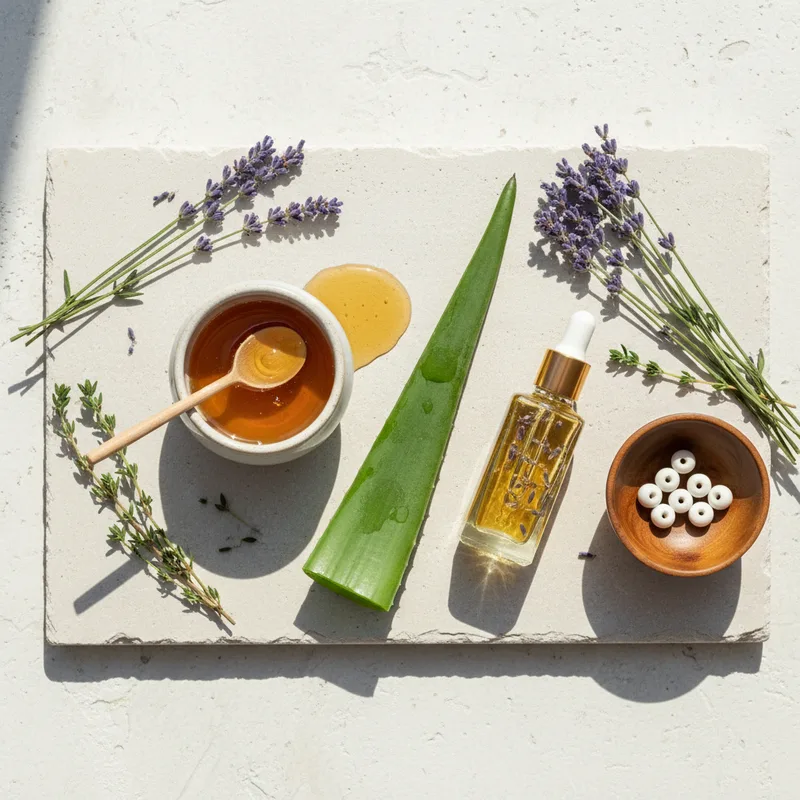 Illustration : Soins naturels visage : ingrédients bio et routines efficaces — Beauté Naturelle